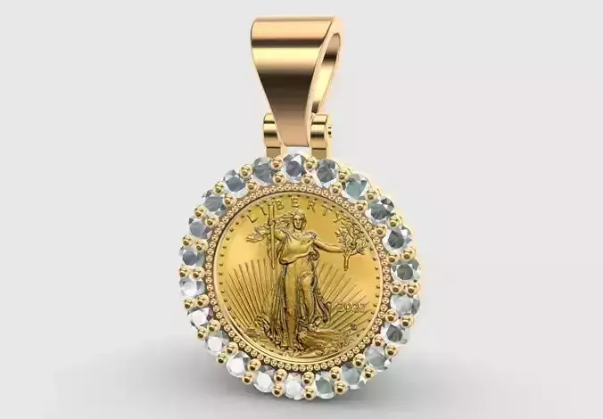 1 10oz american gold eagle coin frame mount pendant