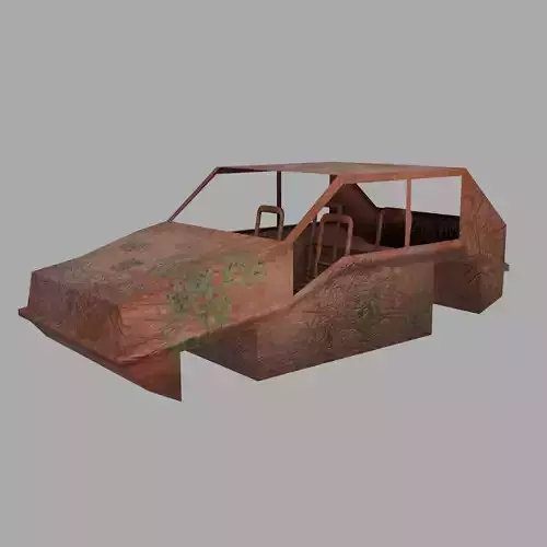 Rust Car post Car Low-poly car