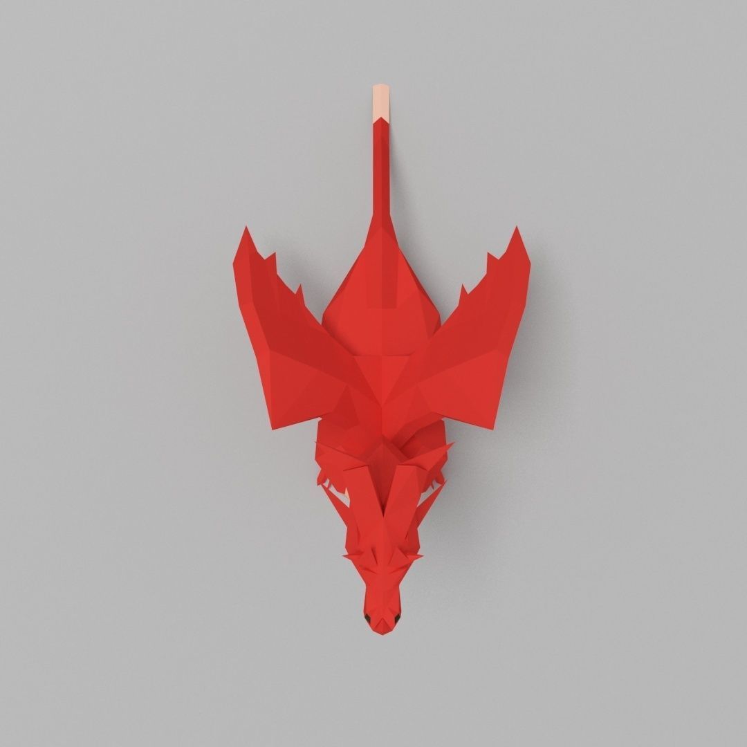 Dragon low poly Low-poly 3D model_5