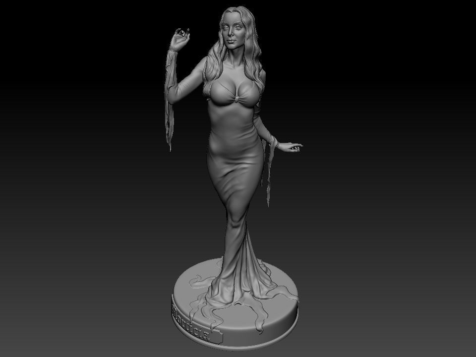 Morticia Addams 3D print model_17