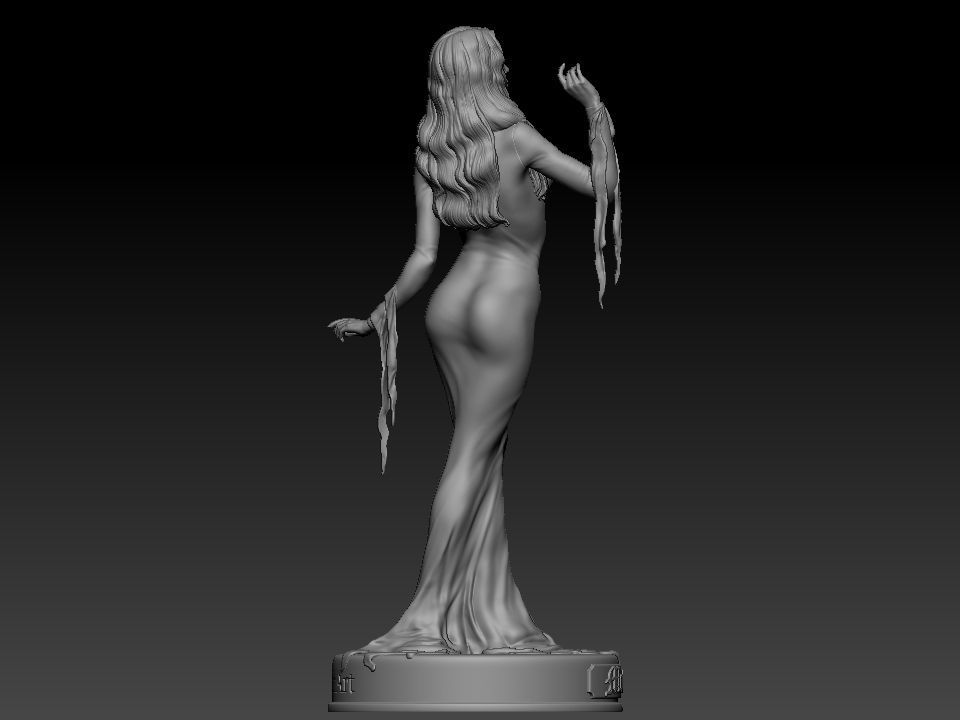 Morticia Addams 3D print model_39