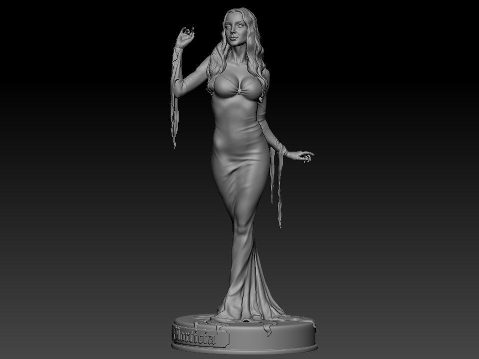 Morticia Addams 3D print model_21