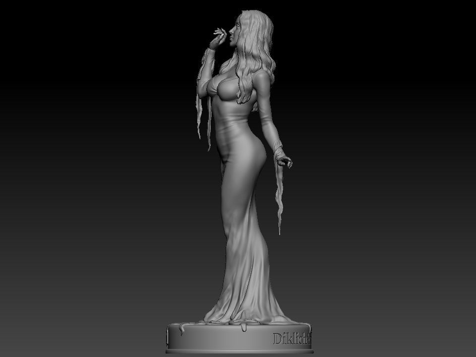 Morticia Addams 3D print model_29
