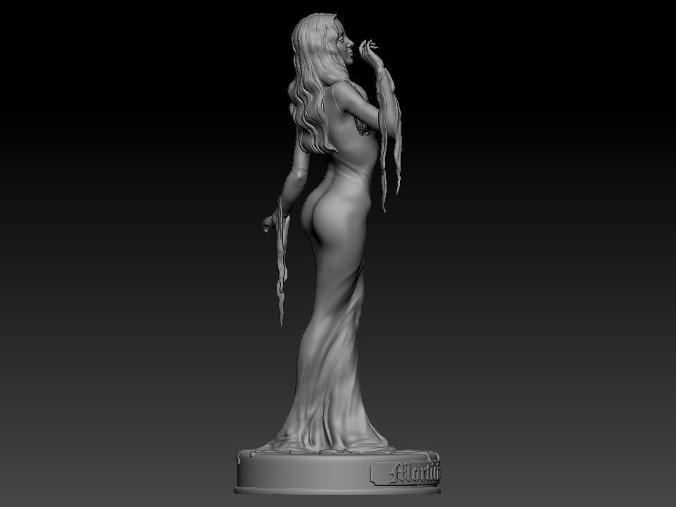 Morticia Addams 3D print model_53