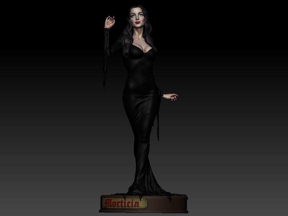 Morticia Addams 3D print model_56