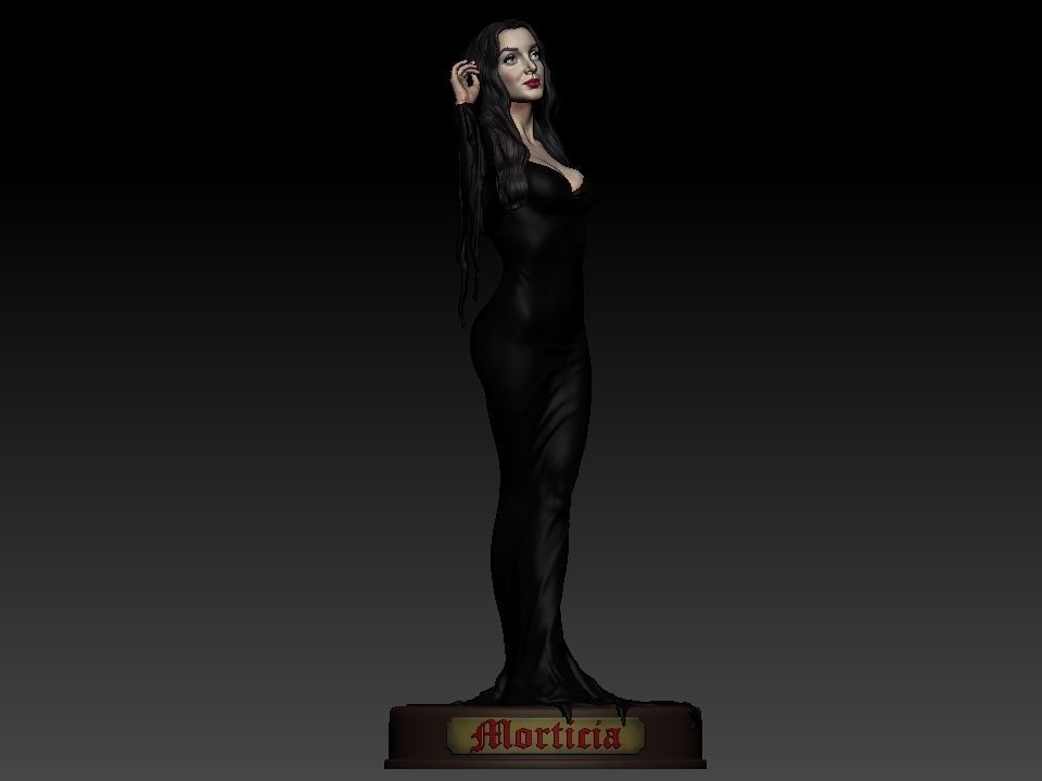 Morticia Addams 3D print model_54