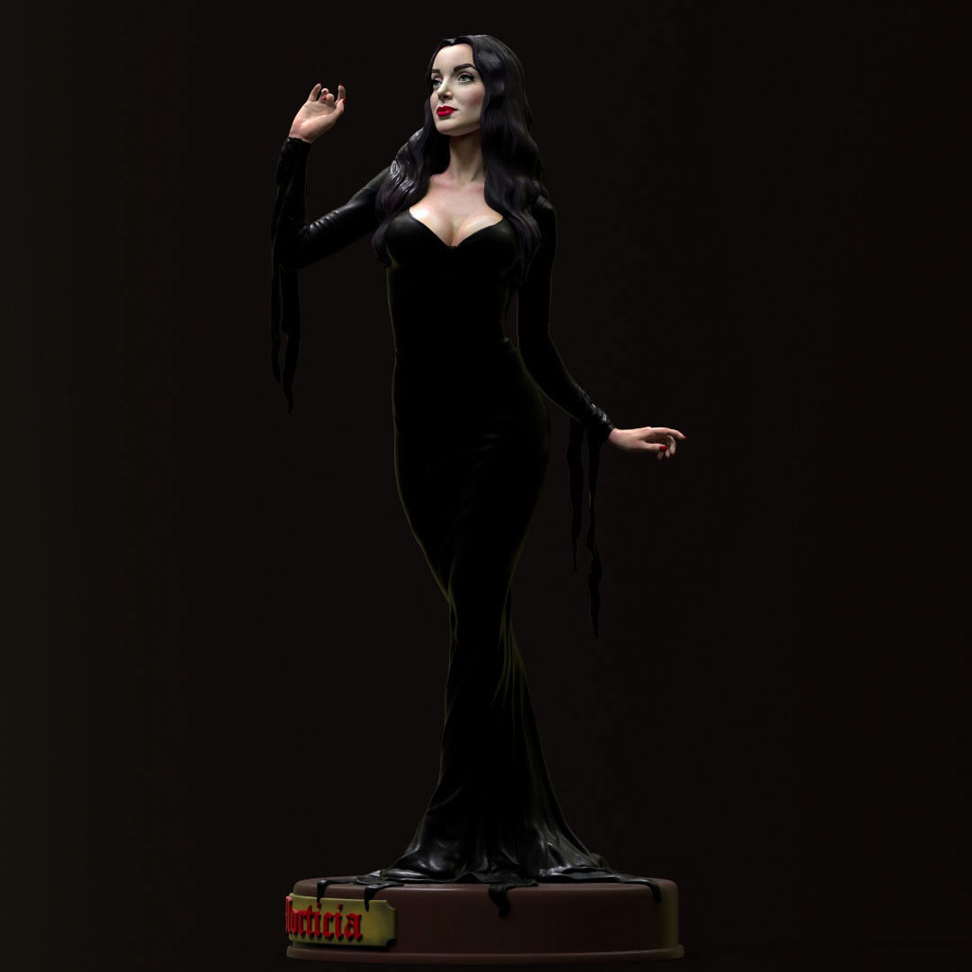 Morticia Addams 3D print model_4