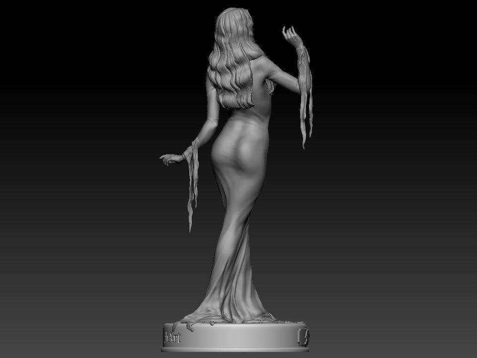 Morticia Addams 3D print model_11
