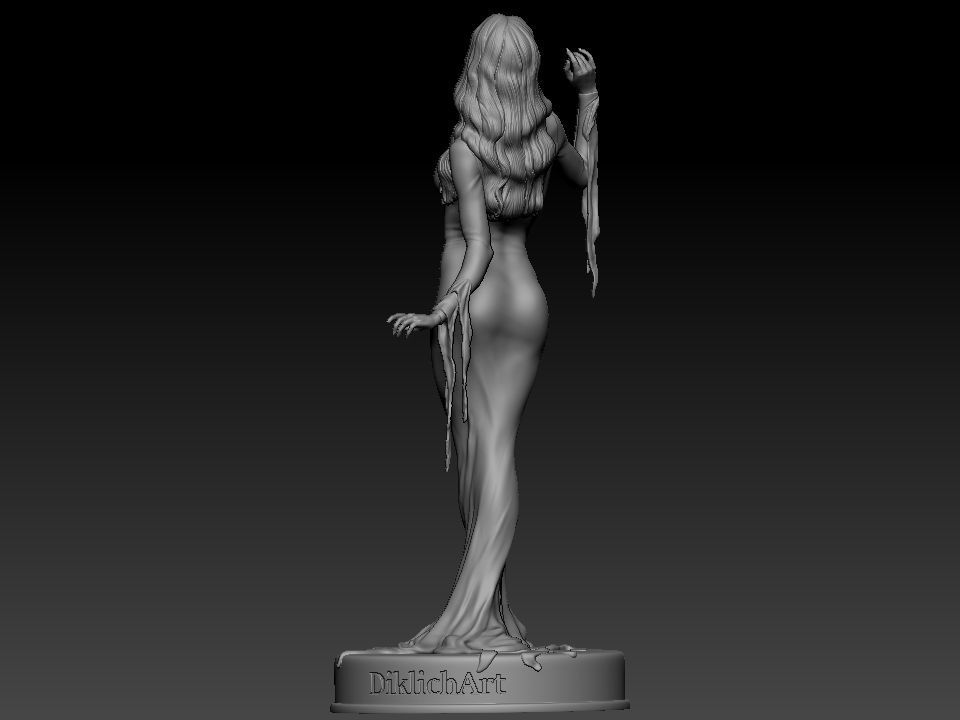 Morticia Addams 3D print model_37