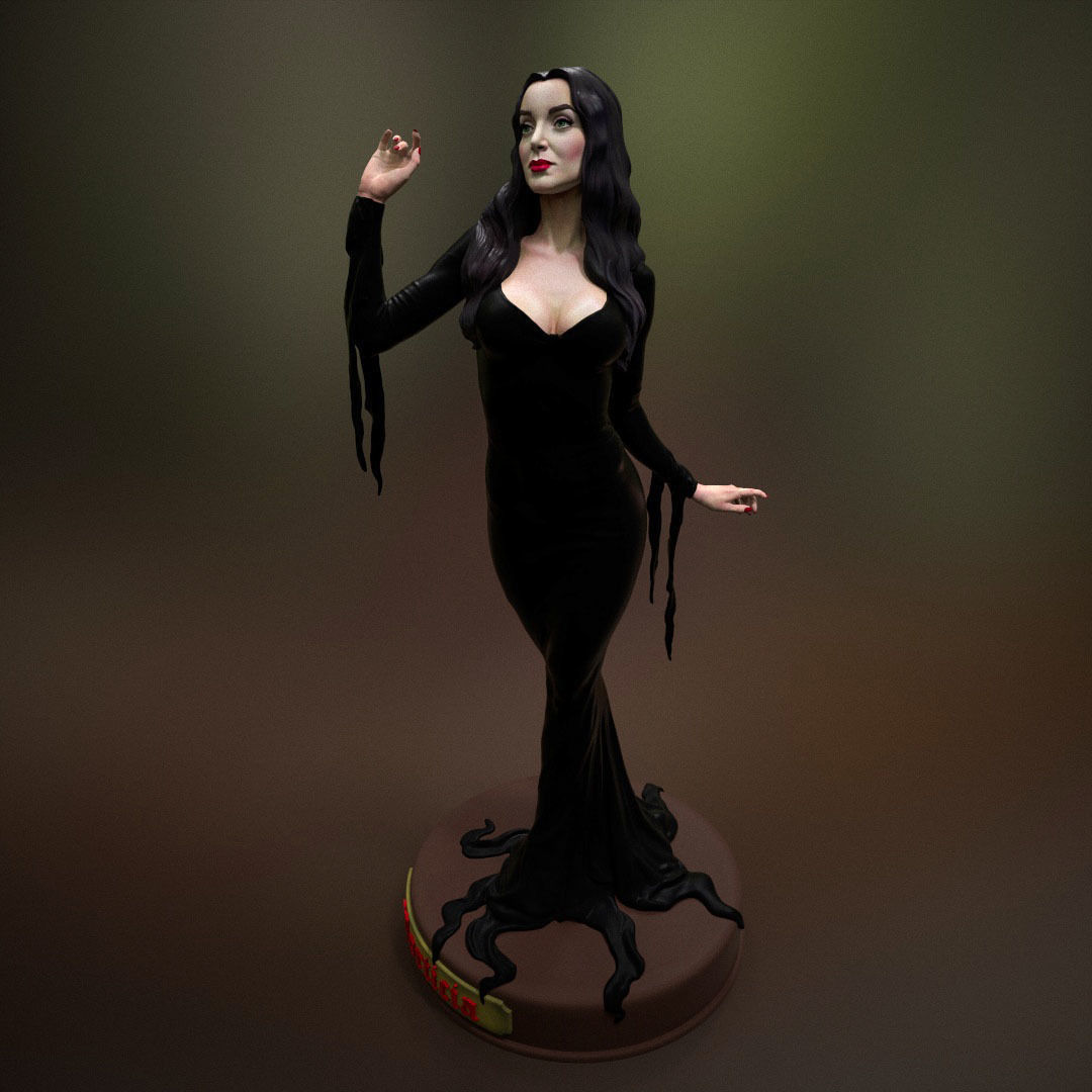 Morticia Addams 3D print model_16