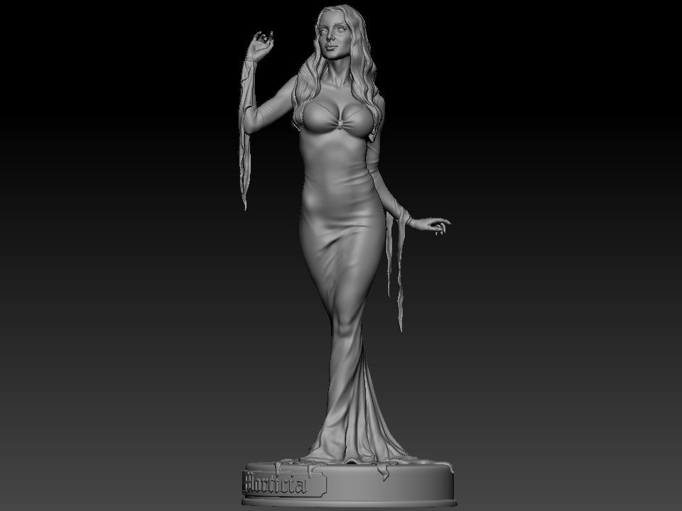 Morticia Addams 3D print model_1