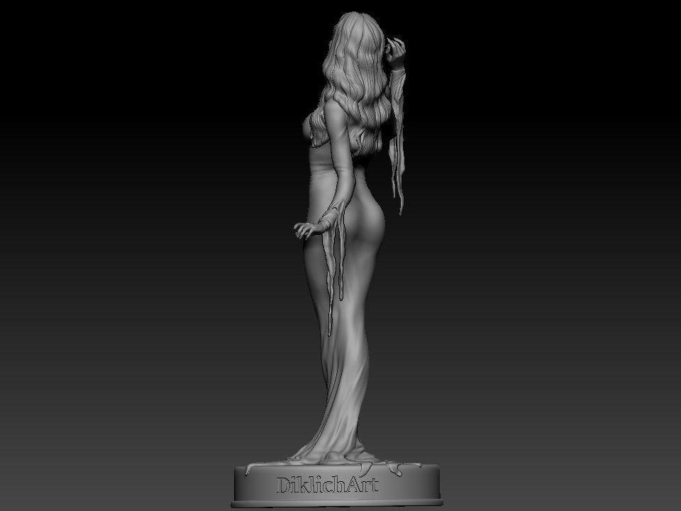 Morticia Addams 3D print model_35