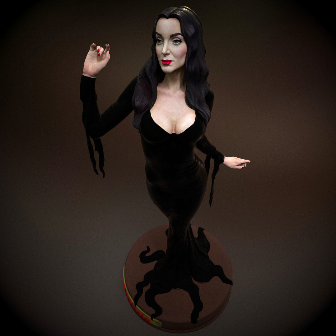 Morticia Addams 3D print model_18