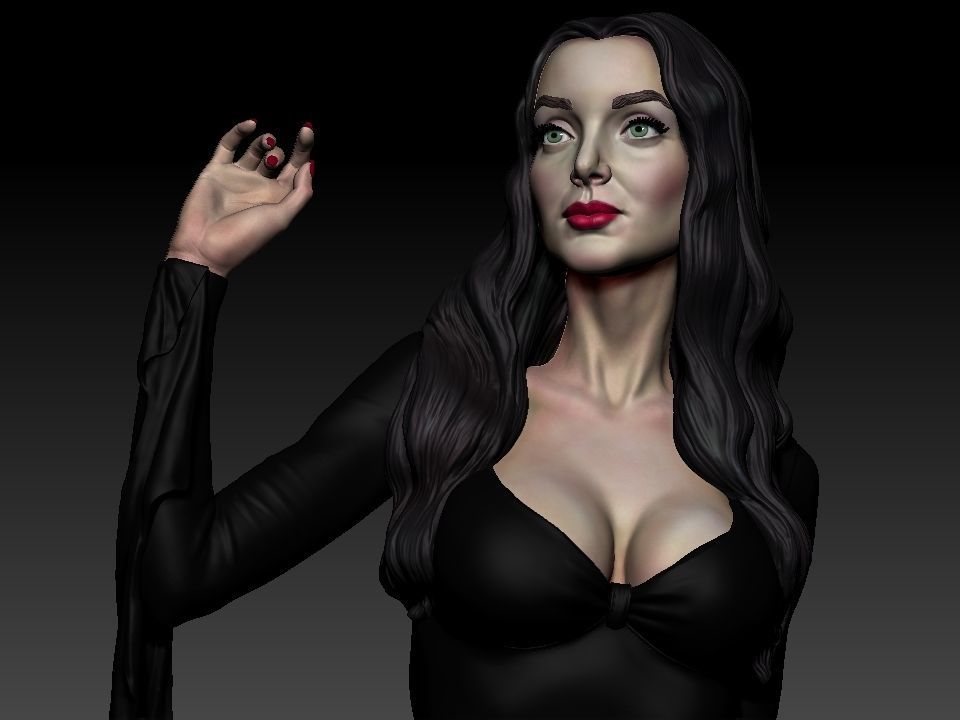 Morticia Addams 3D print model_48