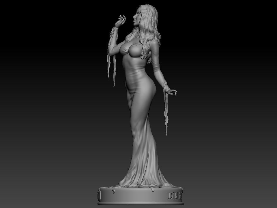 Morticia Addams 3D print model_27