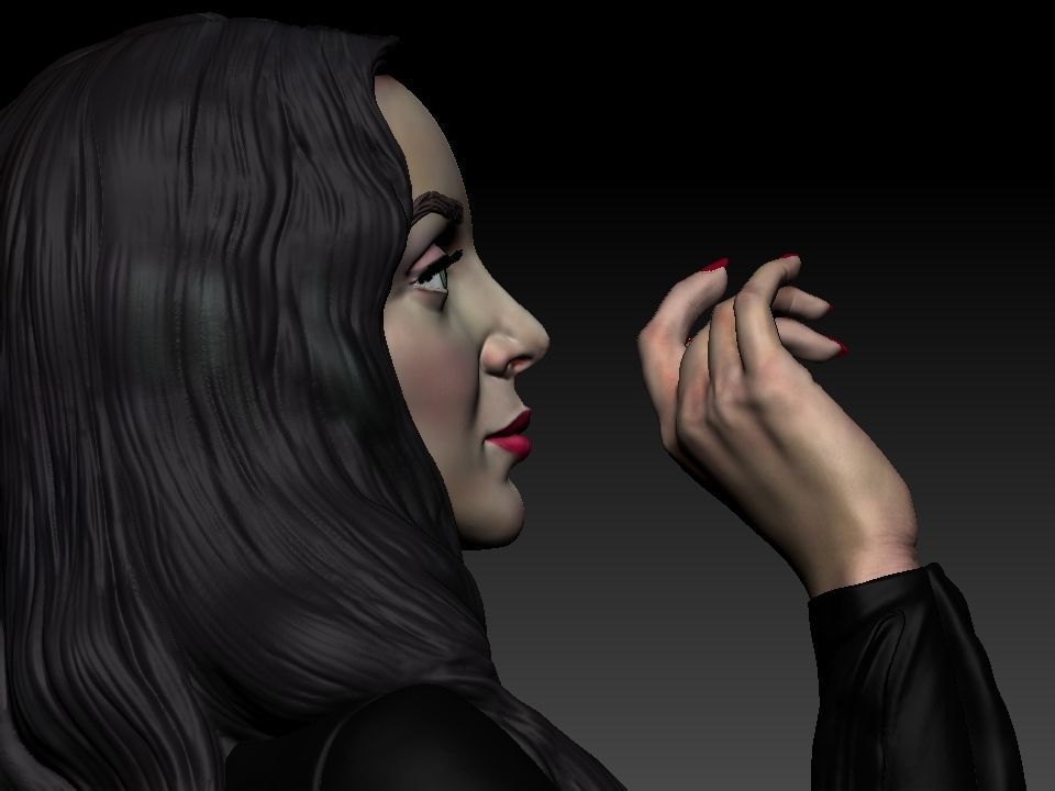 Morticia Addams 3D print model_50