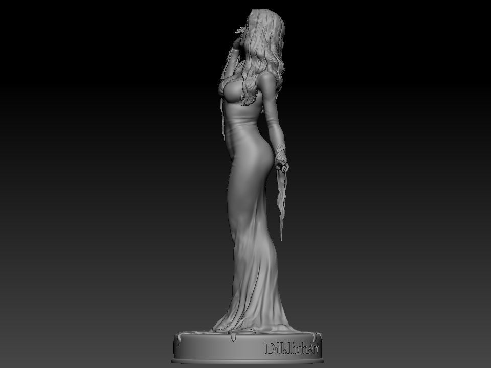 Morticia Addams 3D print model_31