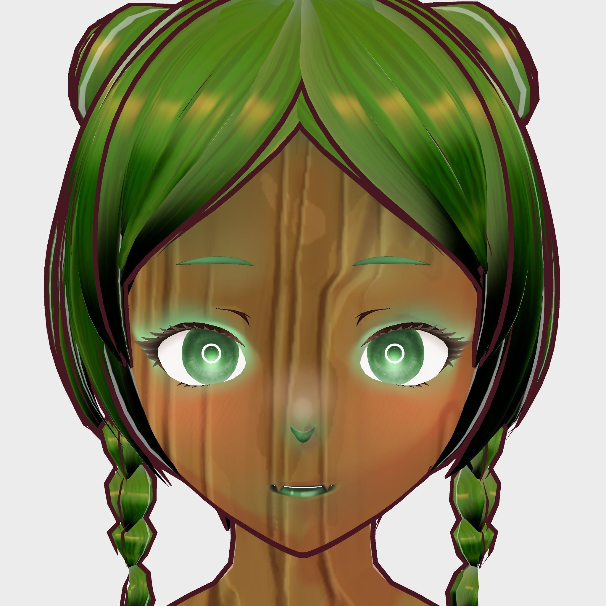 WoodFlora VRM 3D VTuber Avatar Ready to use Low-poly 3D model_20