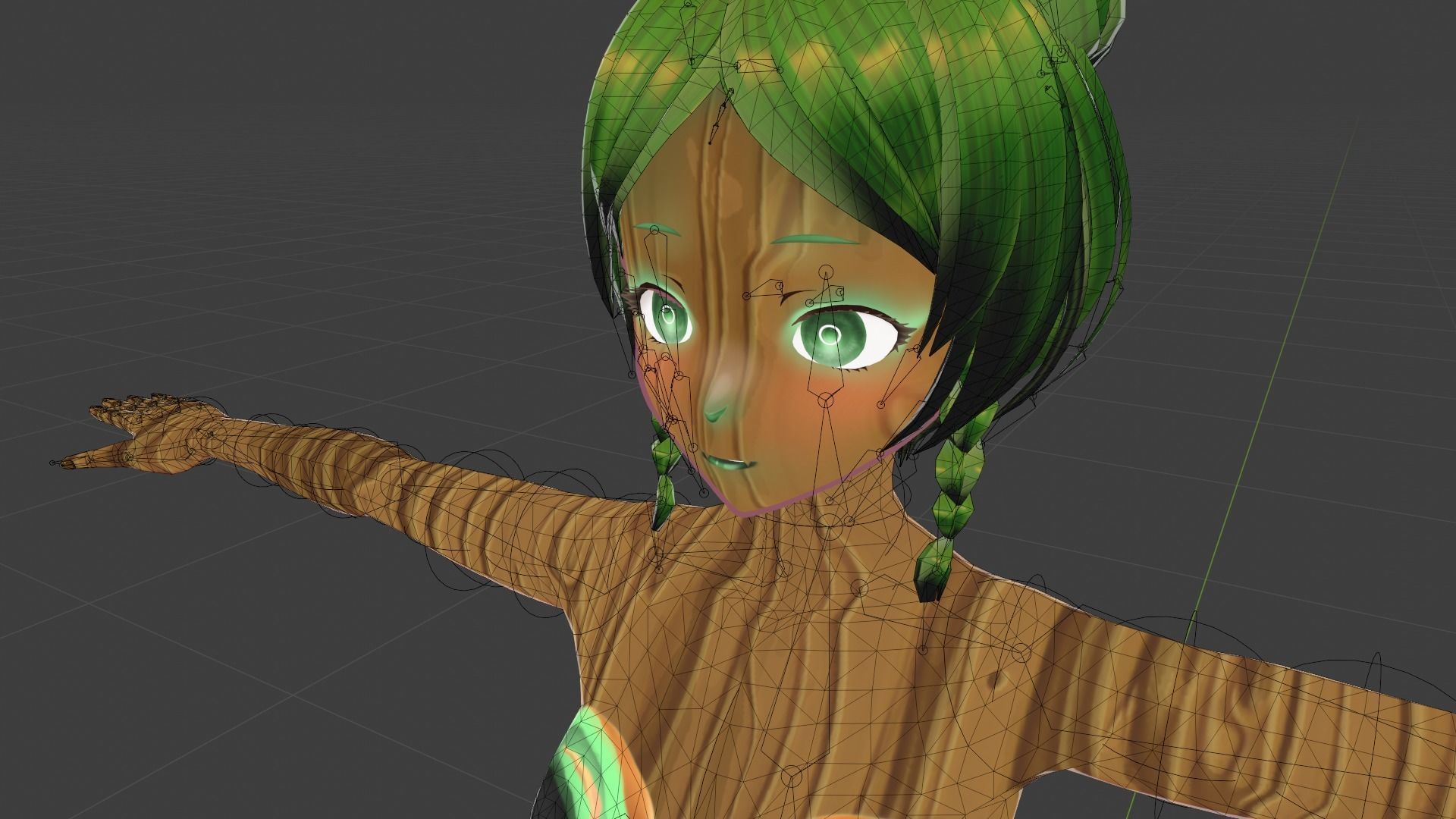 WoodFlora VRM 3D VTuber Avatar Ready to use Low-poly 3D model_16
