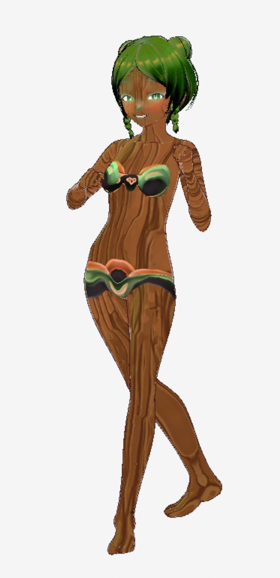 WoodFlora VRM 3D VTuber Avatar Ready to use Low-poly 3D model_8