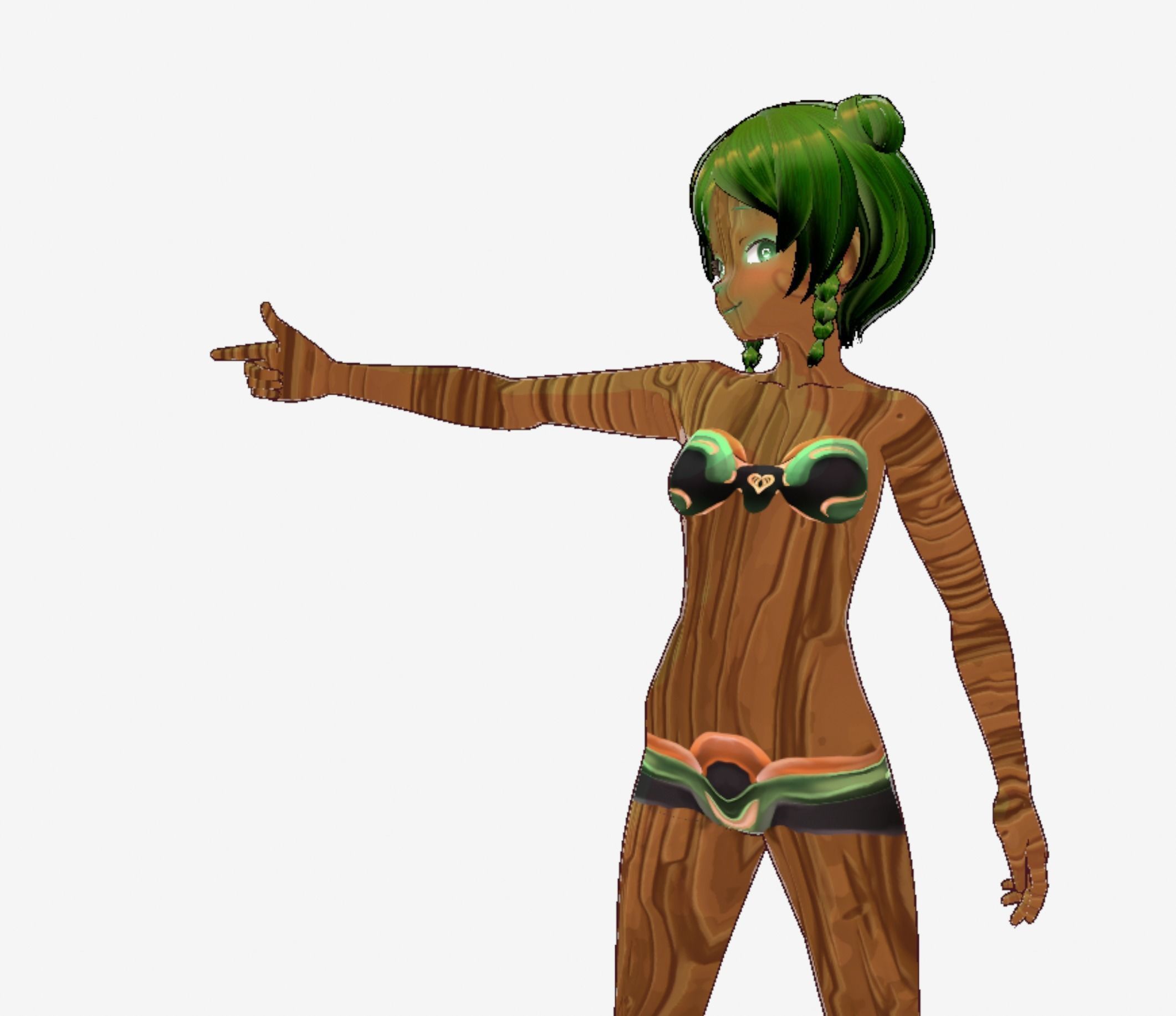 WoodFlora VRM 3D VTuber Avatar Ready to use Low-poly 3D model_23