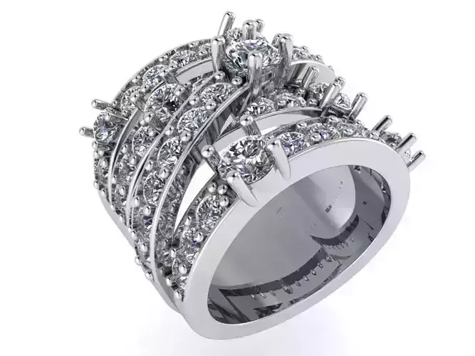 Twisted Diamond Band Ring 2838