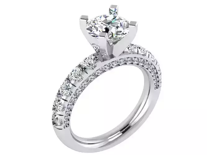 Round Diamond Peg Setting Ring 2846