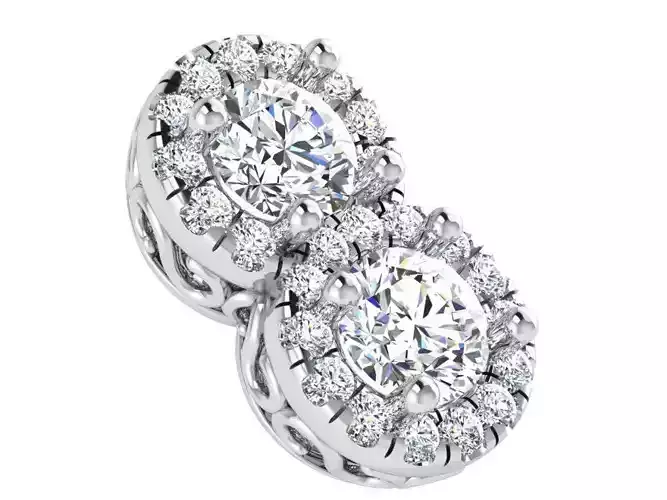 Double Round Halo Pendant 2854