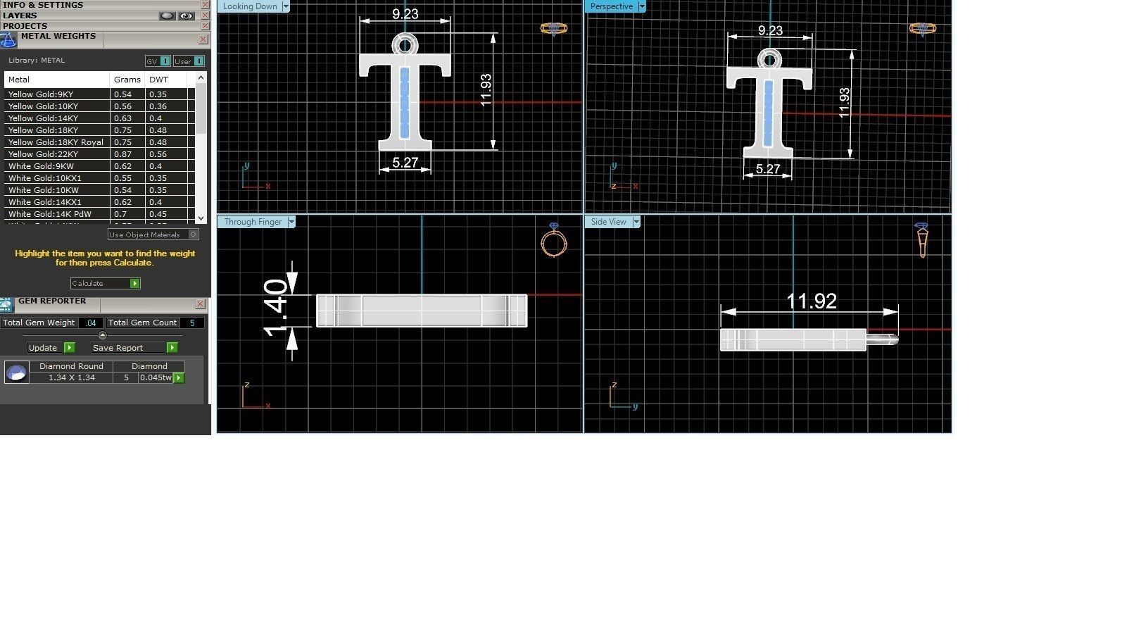 Alphabet Letter T Pendant Charm 3dm stl render details 3D print model_3