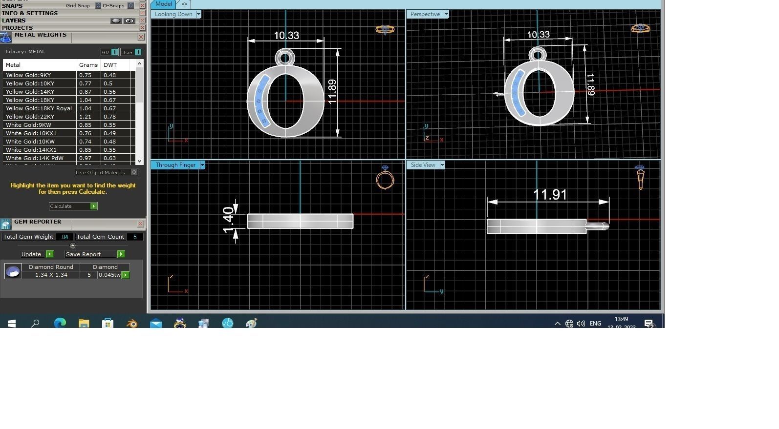 Alphabet Letter O Pendant Charm 3dm stl render details 3D print model_3