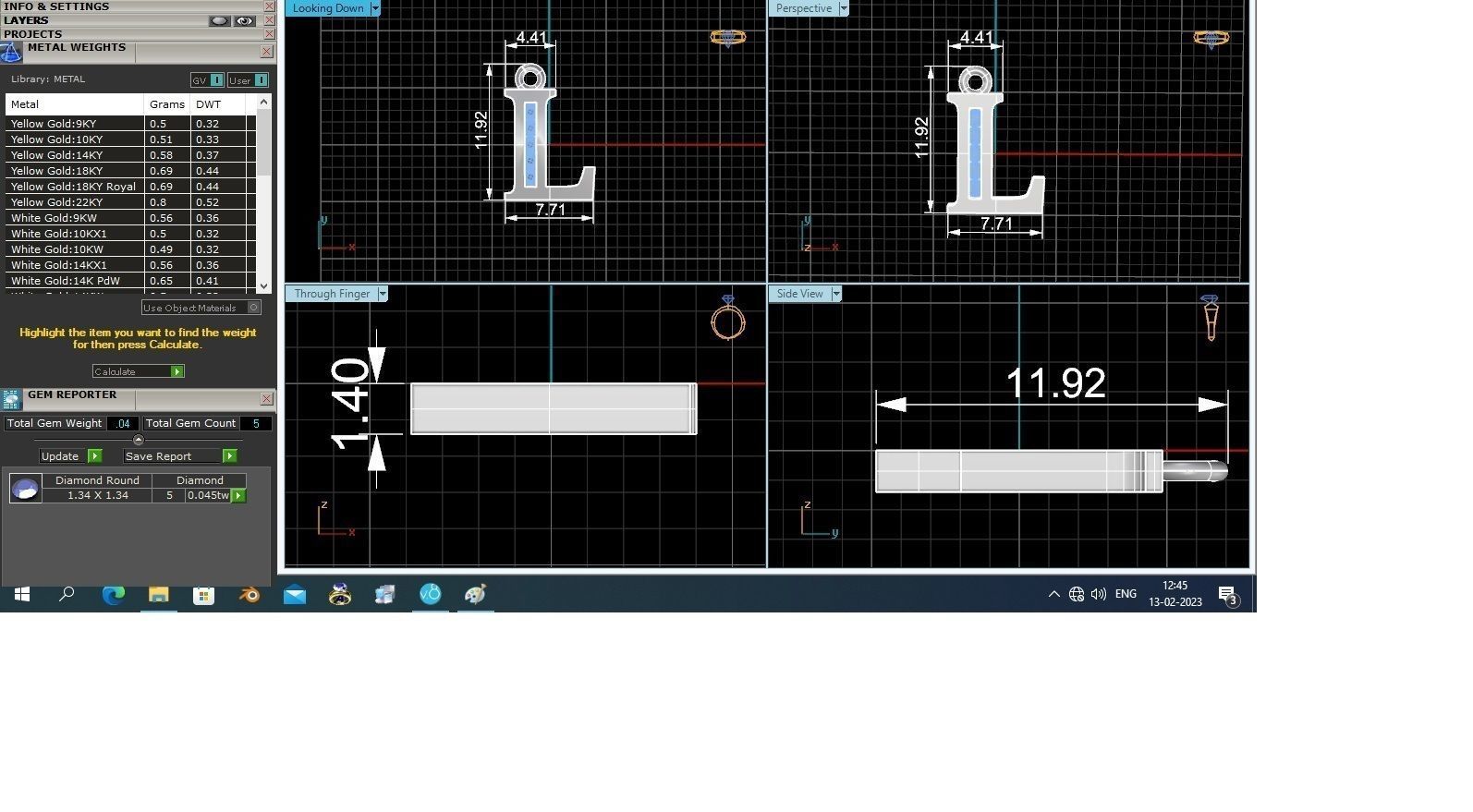 Alphabet Letter L Pendant Charm 3dm stl render details 3D print model_3