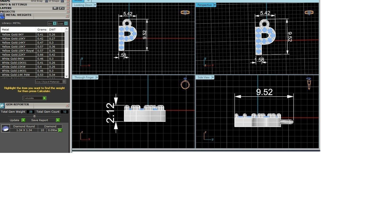 Alphabet Letter P Pendant Charm 3dm stl render details 3D print model_3