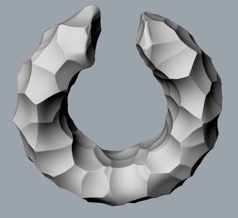 E03 Hummered Earcuff 3D print model_3