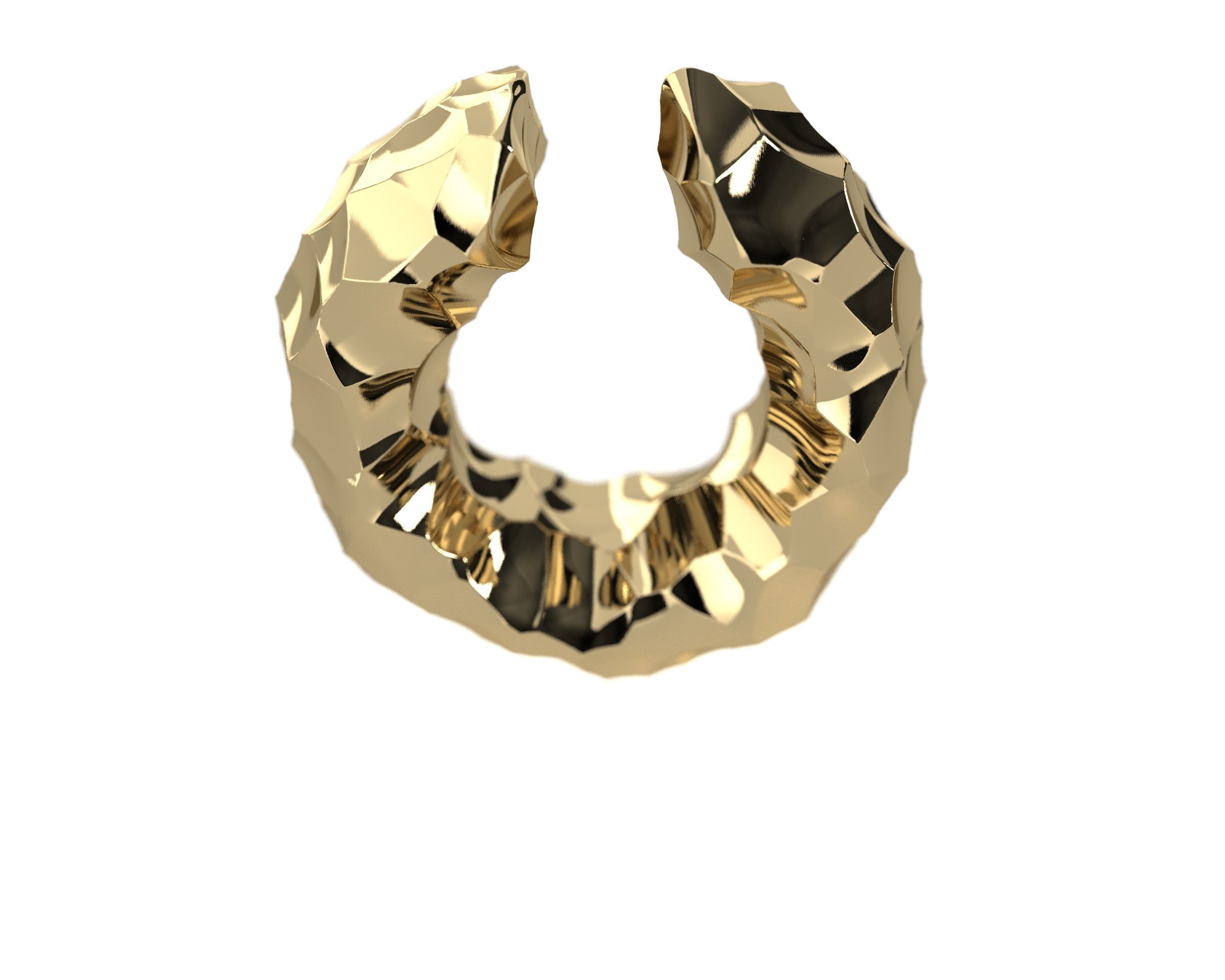 E03 Hummered Earcuff 3D print model_1