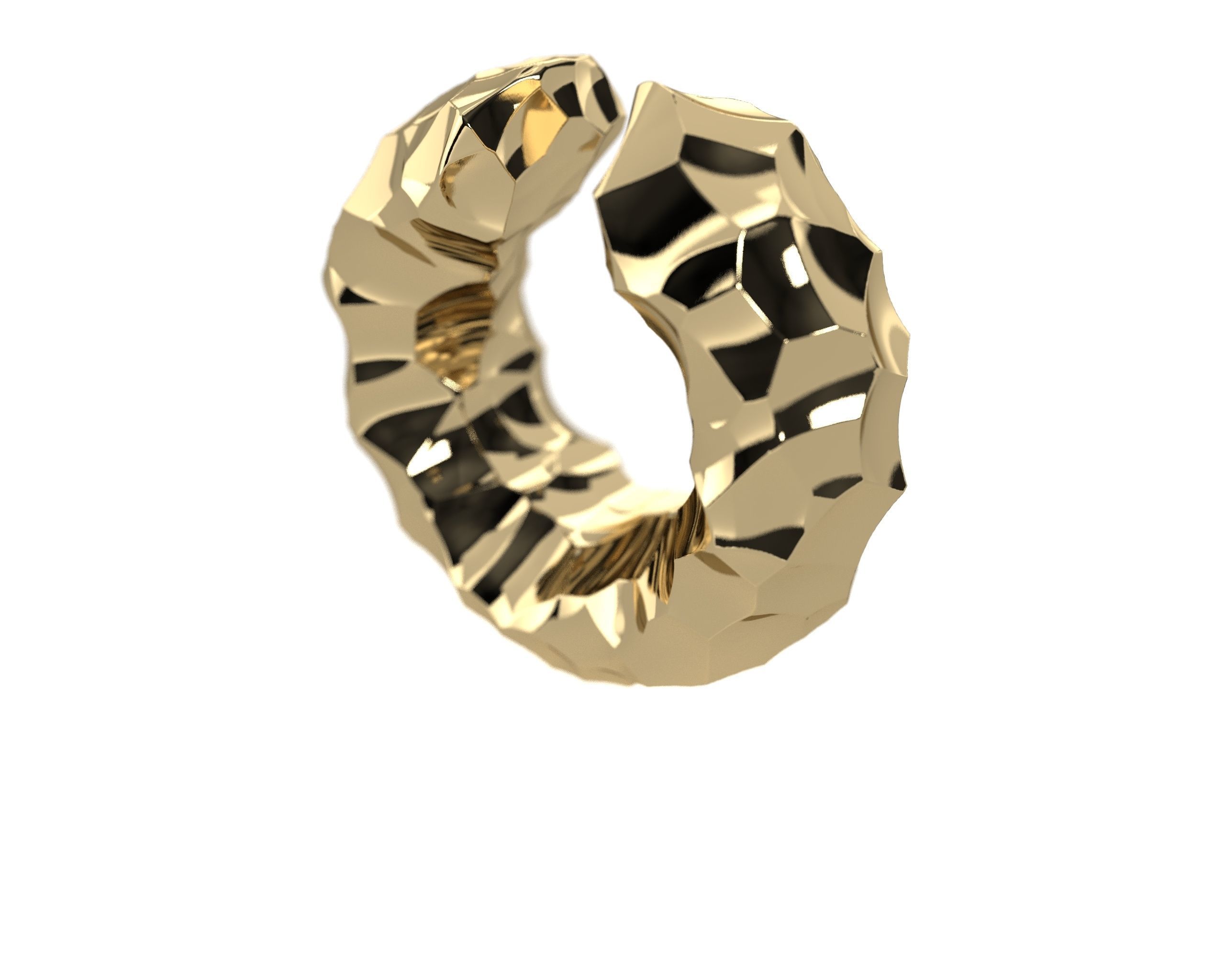 E03 Hummered Earcuff 3D print model_2