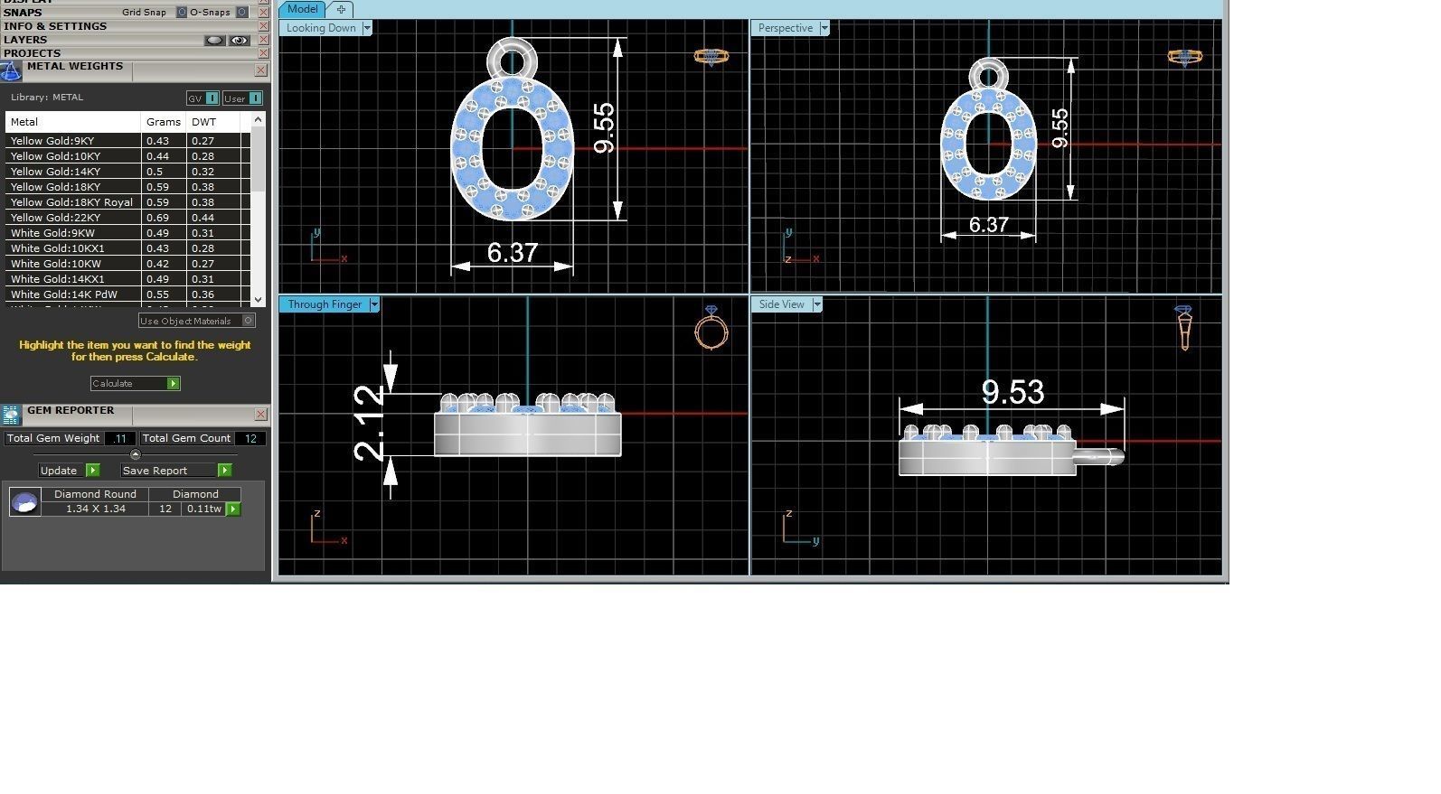 Alphabet Letter O Pendant Charm 3dm stl render details 3D print model_3