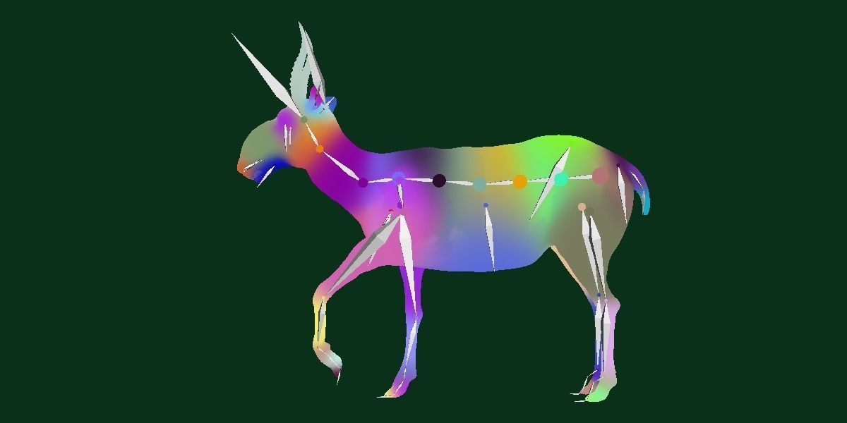 Saiga Antelope Mammal 3D model_18