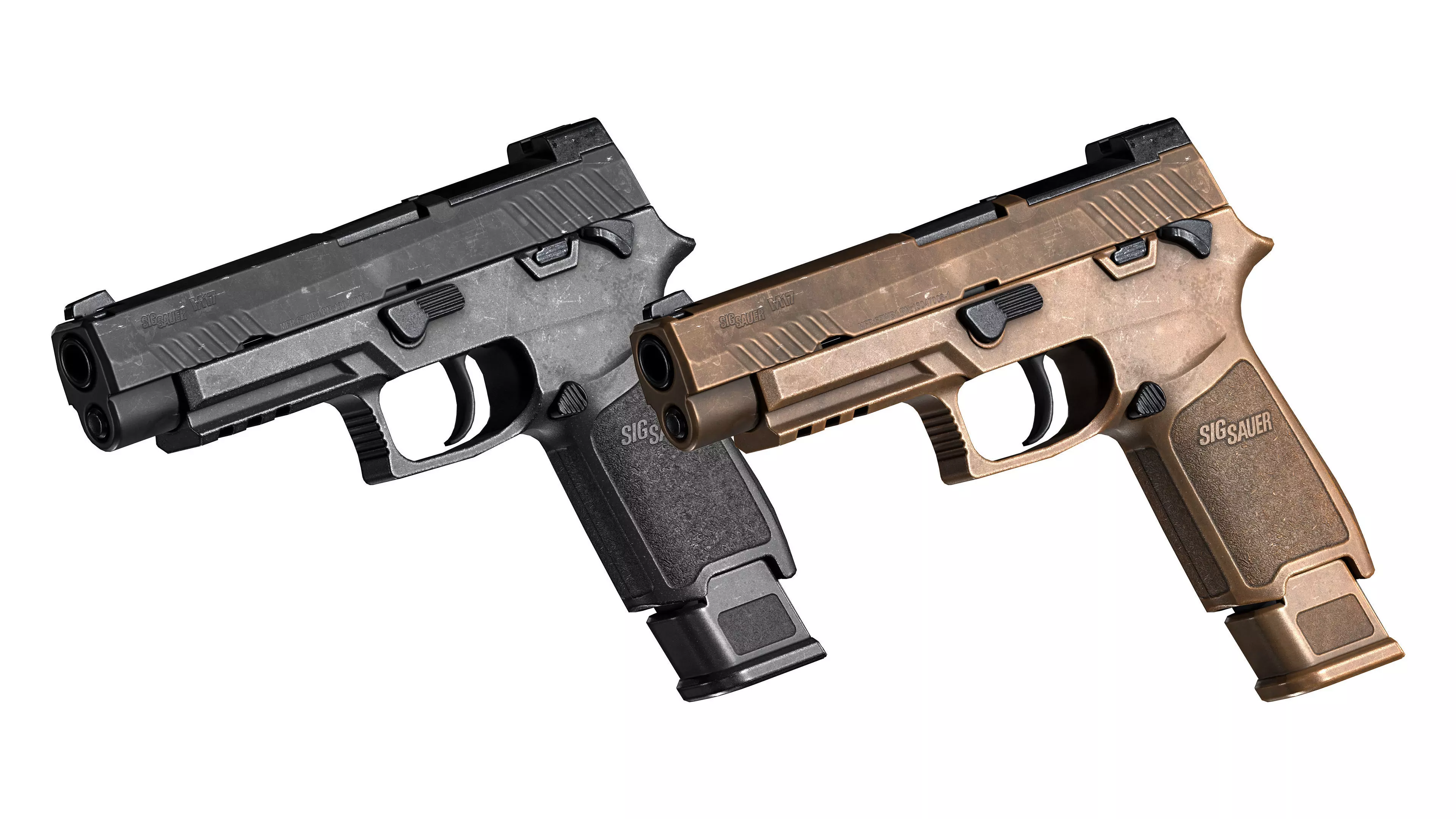 SIG SAUER M17 P320 PISTOL Low-poly 3D model_0