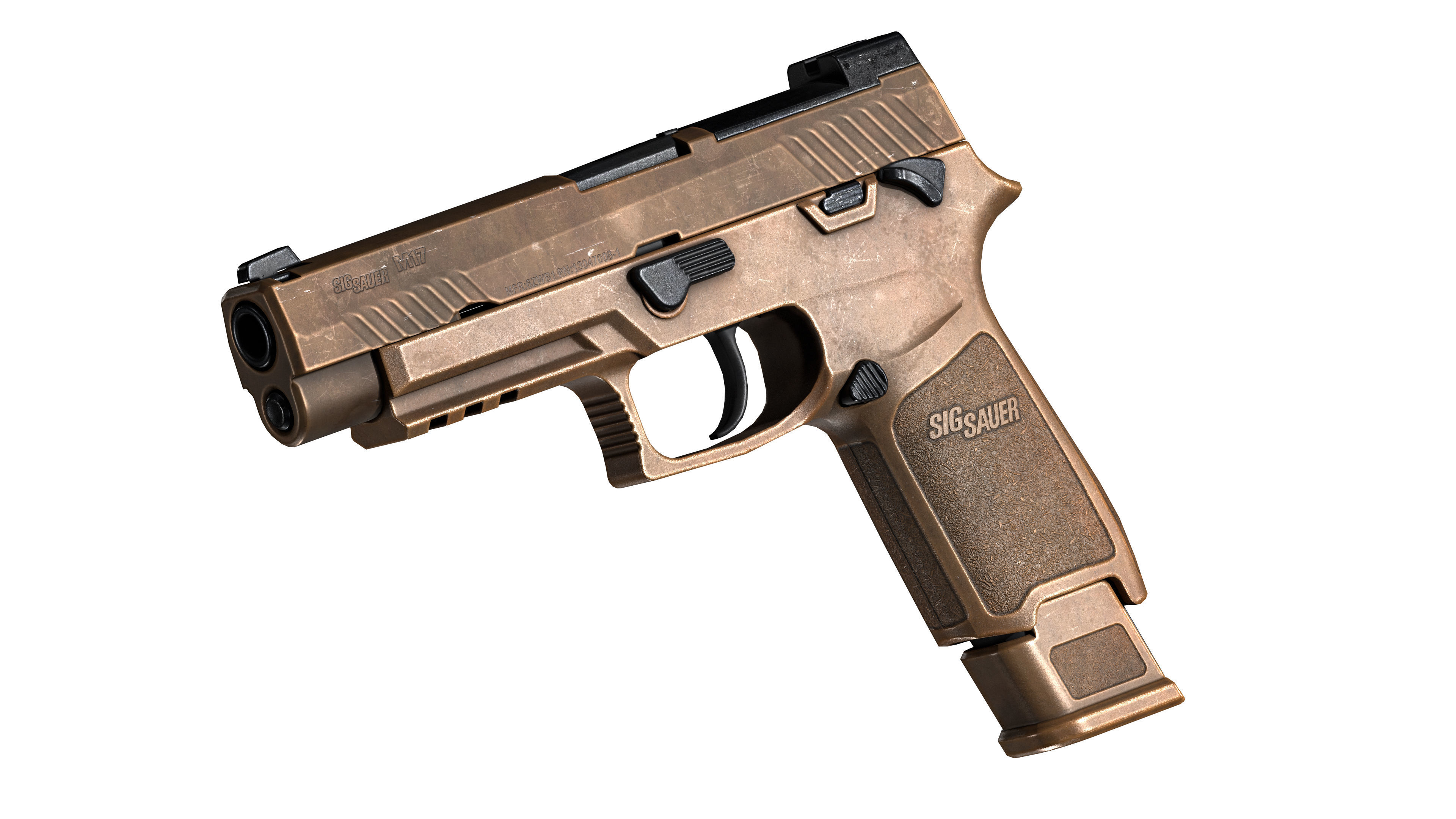 SIG SAUER M17 P320 PISTOL Low-poly 3D model_1