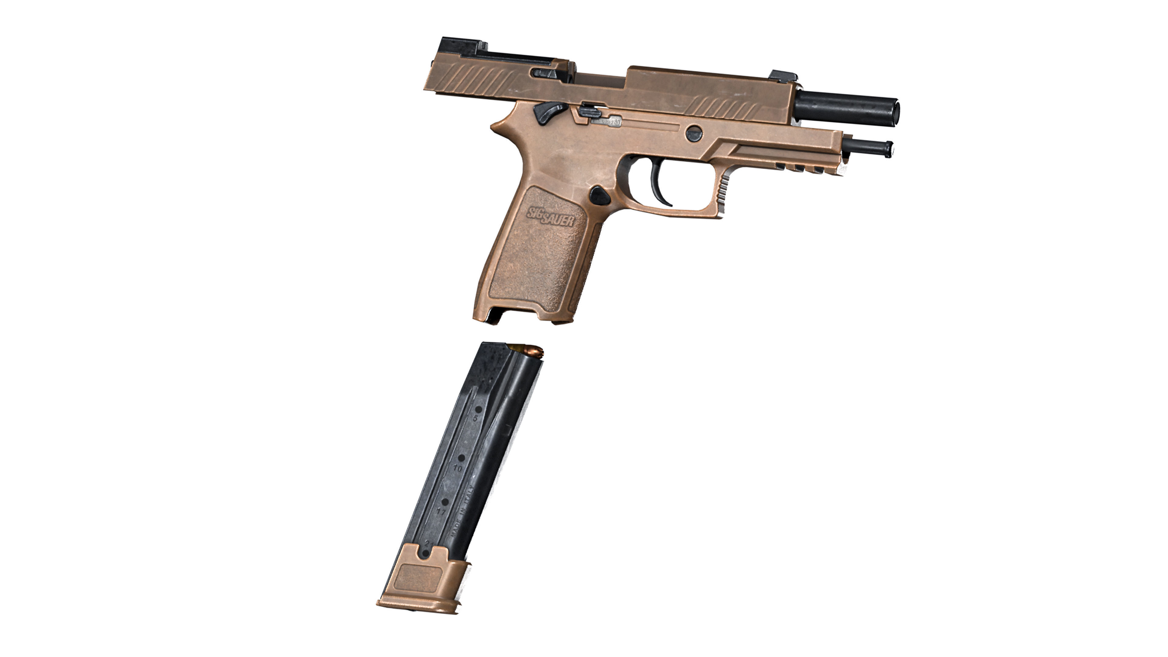 SIG SAUER M17 P320 PISTOL Low-poly 3D model_14