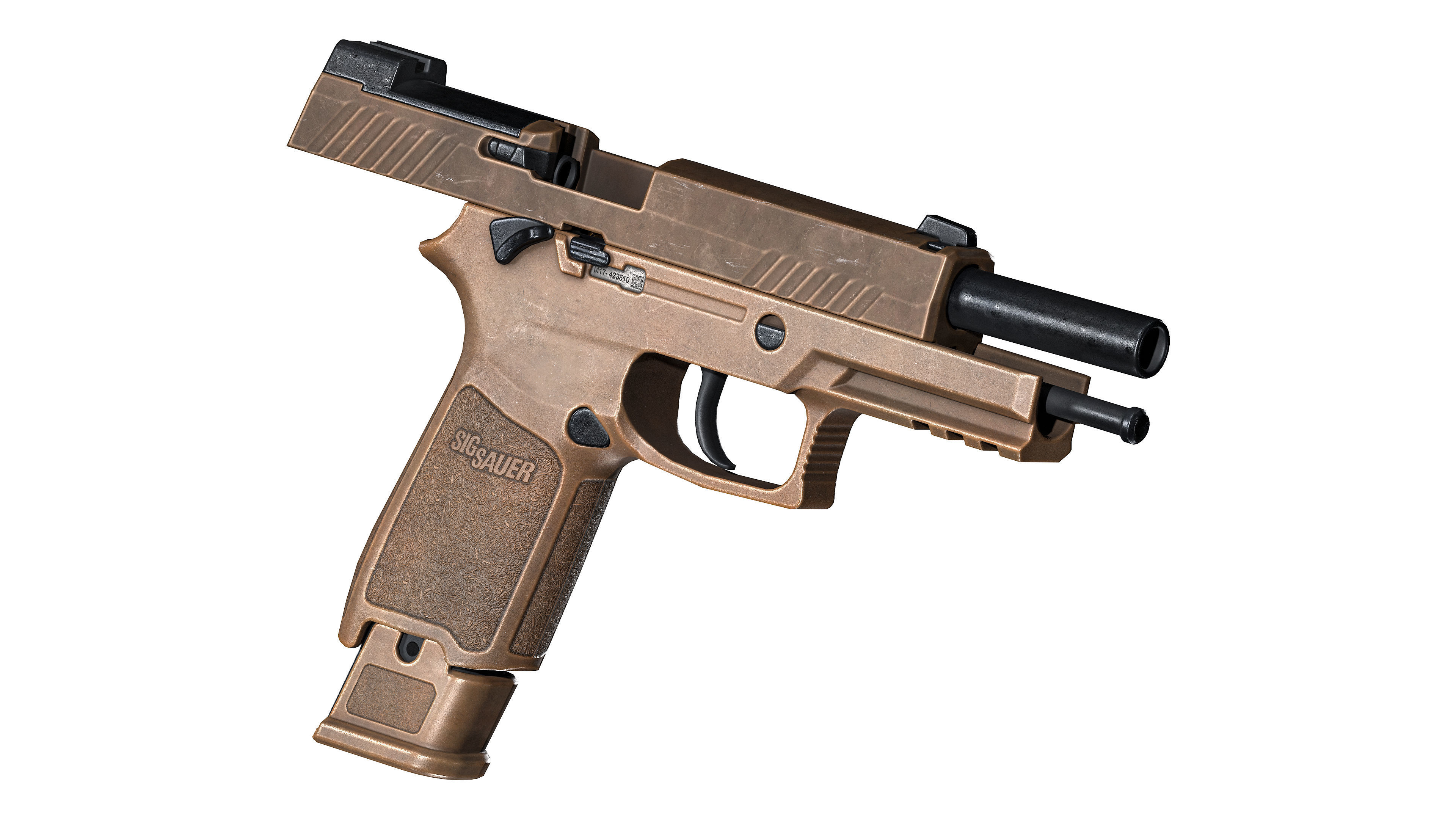 SIG SAUER M17 P320 PISTOL Low-poly 3D model_11