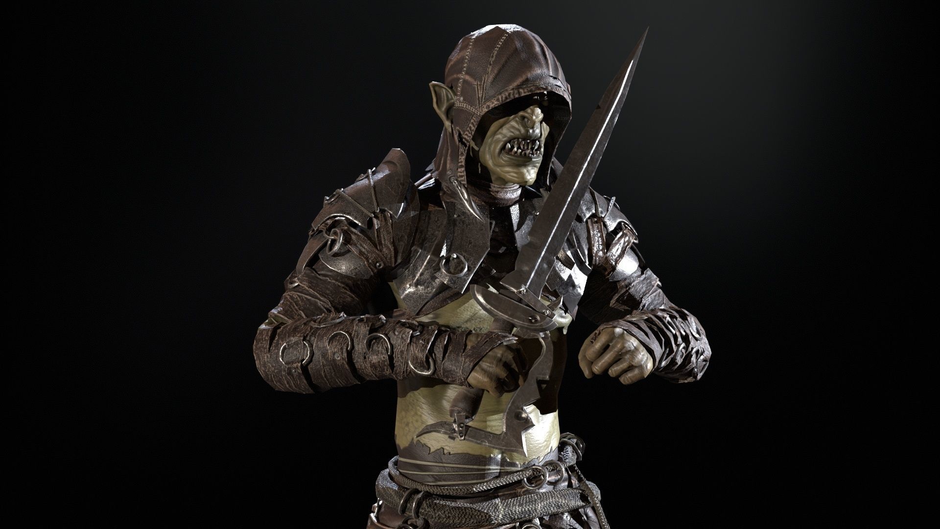  SkinnyOrc 12 Low-poly 3D model_26