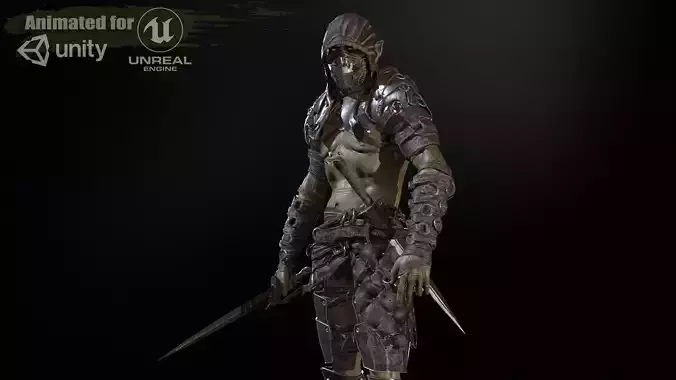  SkinnyOrc 12 Low-poly 3D model