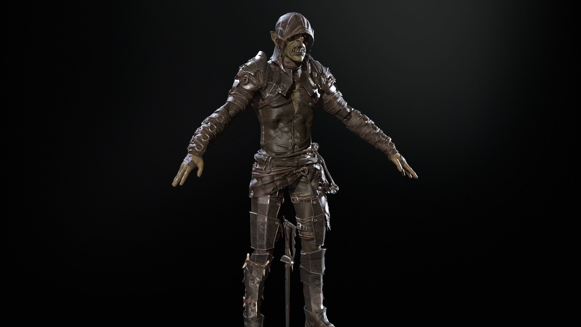  SkinnyOrc 12 Low-poly 3D model_16