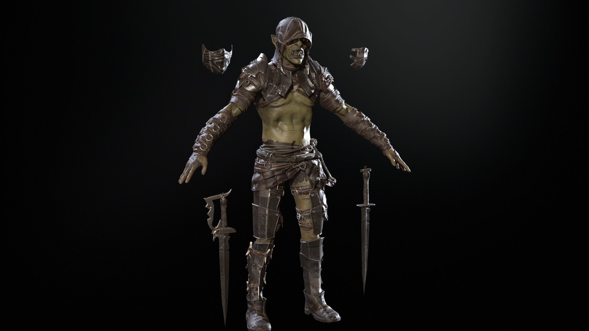  SkinnyOrc 12 Low-poly 3D model_8