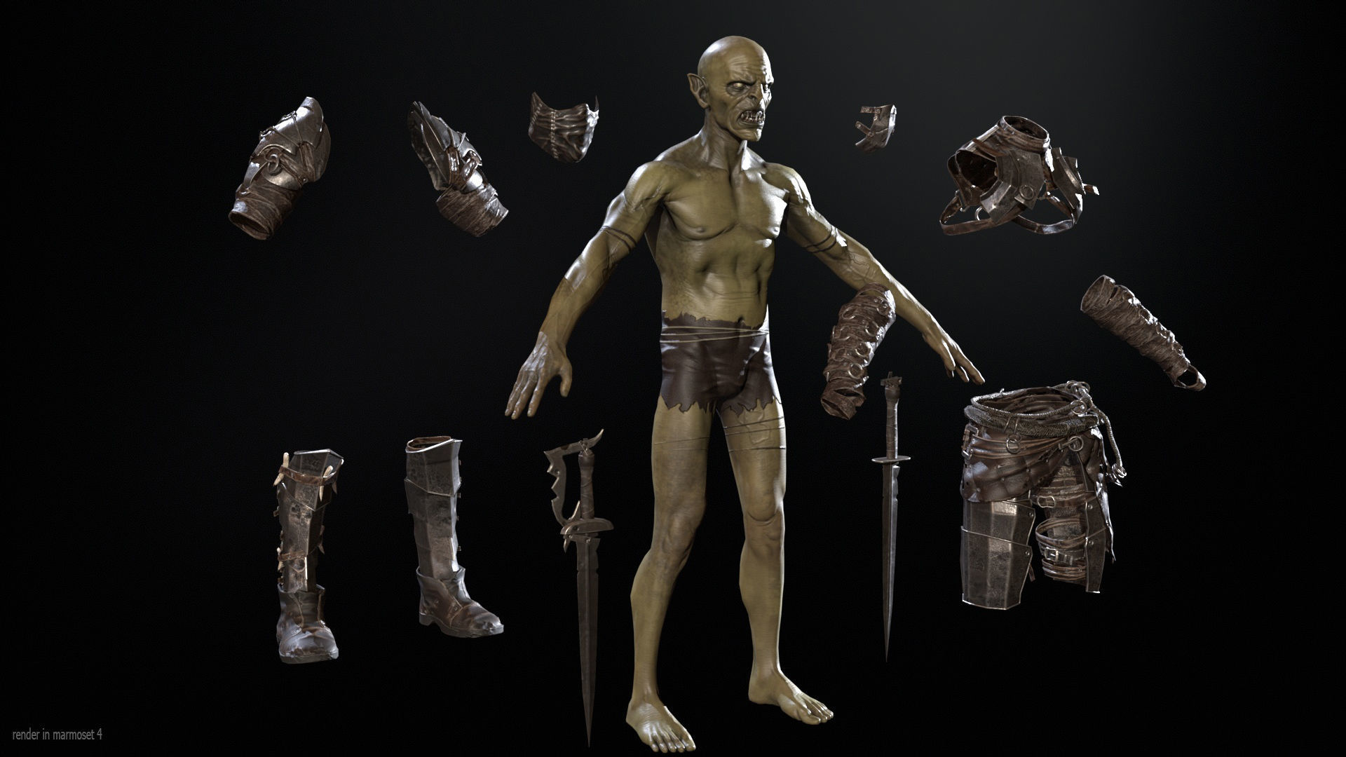  SkinnyOrc 12 Low-poly 3D model_5