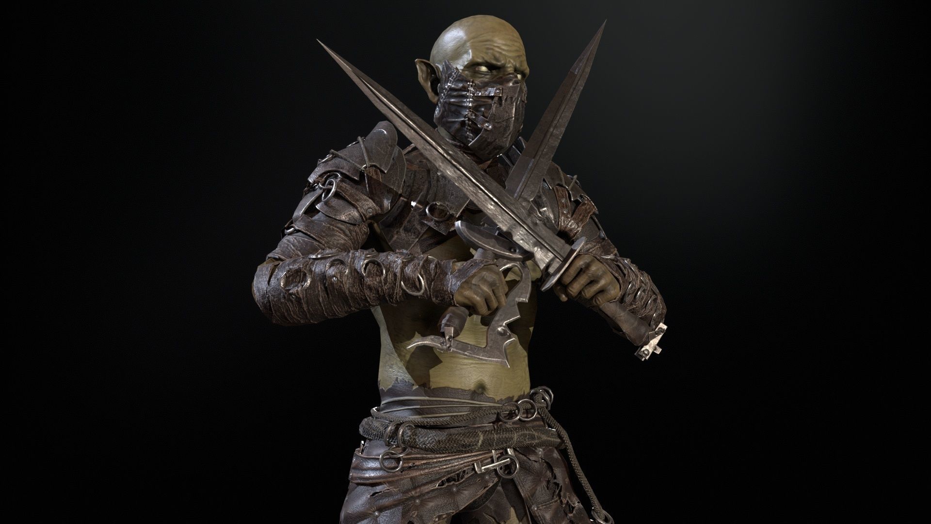  SkinnyOrc 12 Low-poly 3D model_28