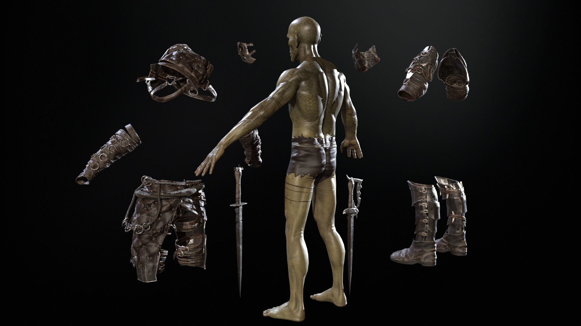  SkinnyOrc 12 Low-poly 3D model_11