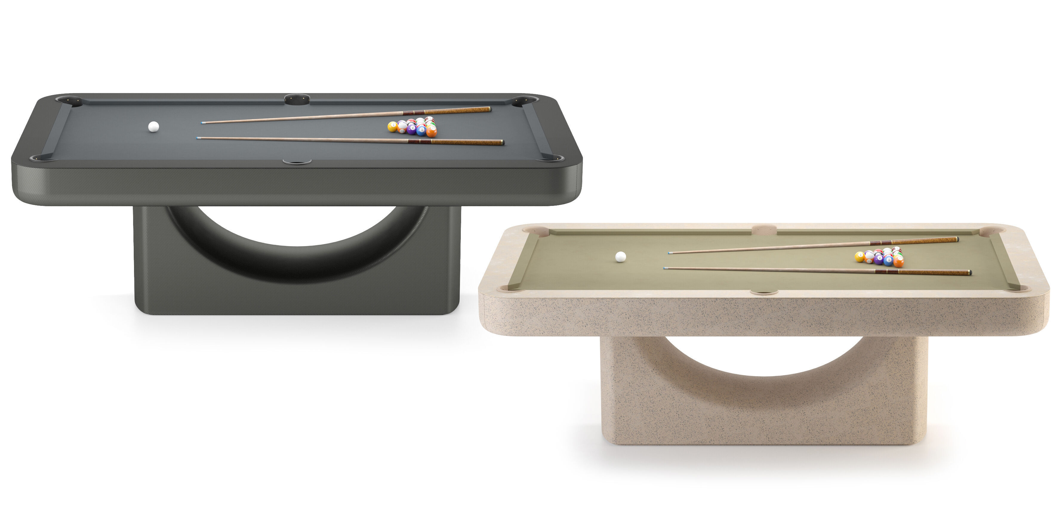 PBR Mono pool table Low-poly 3D model_1