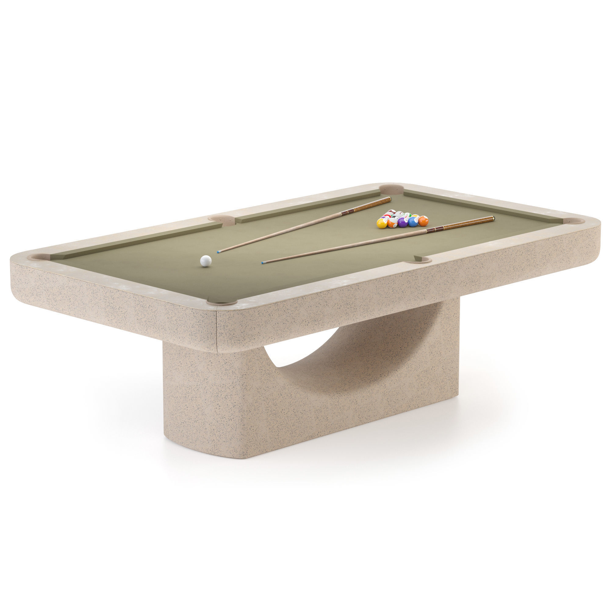 PBR Mono pool table Low-poly 3D model_8